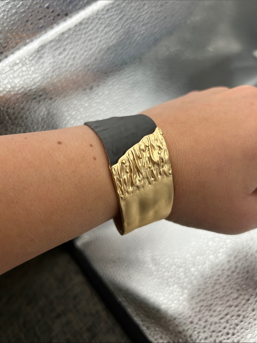Saachi Wild Ways Metal & Leather Bracelet